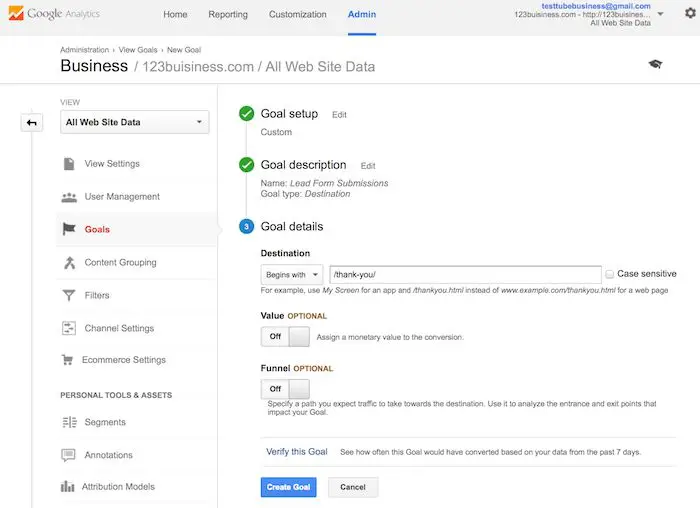 راهنمای جامع گوگل آنالیتیک برای تازه کارها: اهداف خود را تعیین کنید